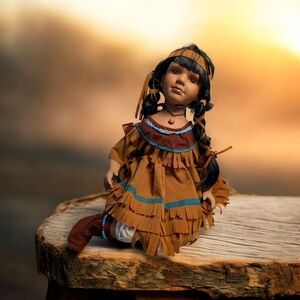 Porcelain Goldenvale Indian Girl. Number 1/2000.